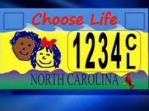 NC Choose Life license plate
